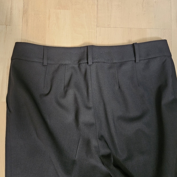 St. John Womens Classic Straight Leg Black Stretch Wool Pants Trousers size 8 - Picture 3 of 8